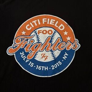 Foo Fighters Citi Field concert tshirt July 15-16,2015-NY Size XXL